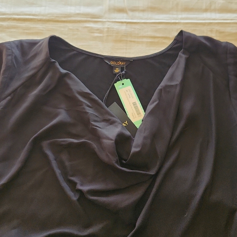 NWT Goldray 3X Black Top - Picture 5 of 7